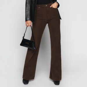 Reformation Star High Rise Flare Corduroy Pants